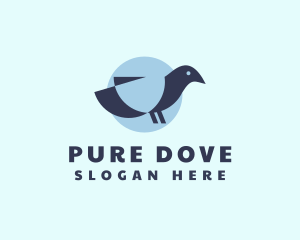 Geometric Dove Bird  logo design