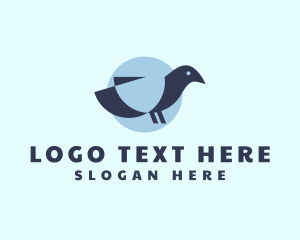 Pigeon - Geometric Dove Bird logo design