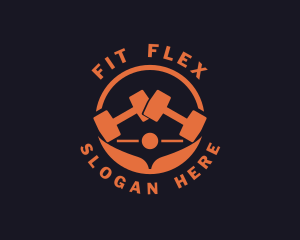 Gym - Crossfit Gym Dumbbells logo design