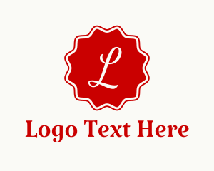 Bookshop - Red Wax Seal Lettermark logo design