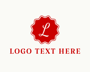 Calligraphy - Wax Seal Stamp logo design