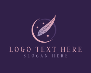 Feather - Author Feather Quill logo design