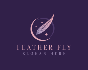 Author Feather Quill logo design