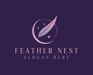 Feather - Author Feather Quill logo design