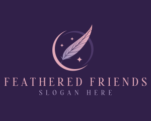 Author Feather Quill logo design