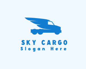 Delivery Truck Wings logo design