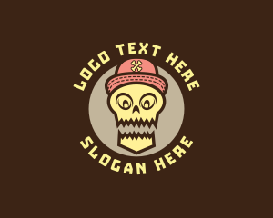 Spooky - Gamer Skull Cap logo design