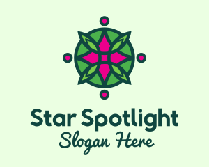 Pink Star Flower  logo design