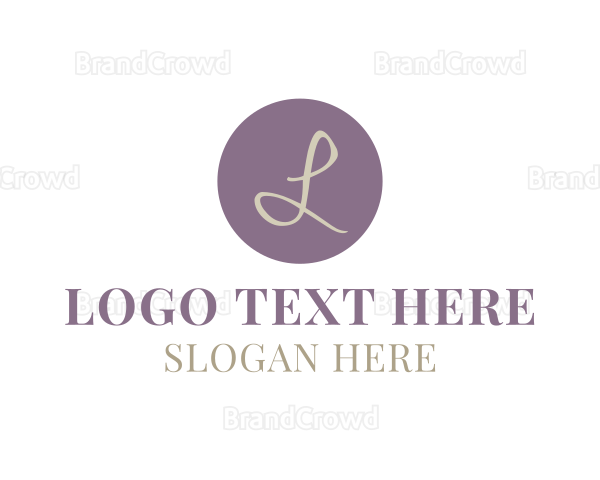 Cursive Feminine Lettermark Logo