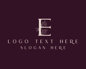 Floral - Luxury Cosmetics Letter E logo design