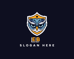 Owl Bird Shield Gaming Logo