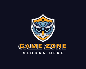 Owl Bird Shield Gaming logo design