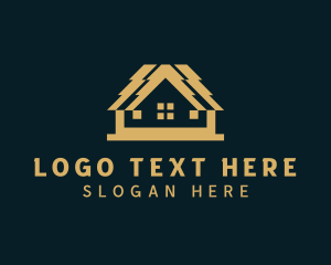 Leasing - Roof Property Builder logo design