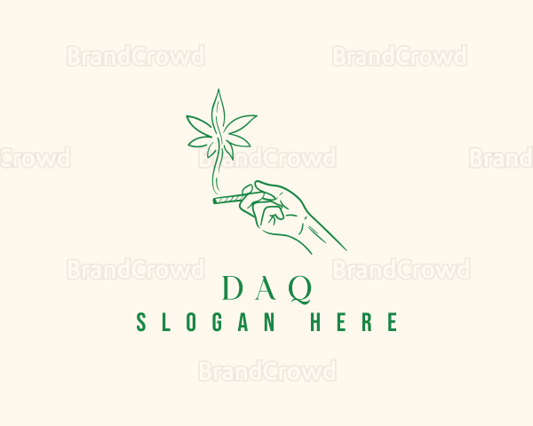 Marijuana Weed Smoker Logo