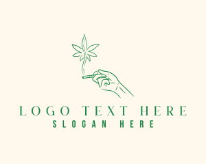 Smoker - Marijuana Weed Smoker logo design