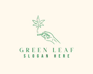 Marijuana Weed Smoker logo design