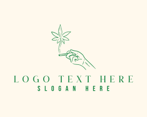 Cannibidiol - Marijuana Weed Smoker logo design