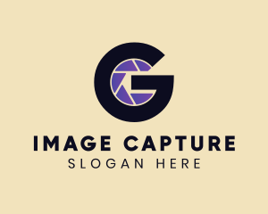 Capture - Letter G Camera Shutter logo design