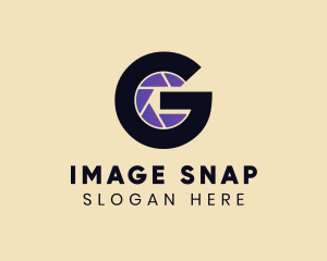 Capture - Letter G Camera Shutter logo design