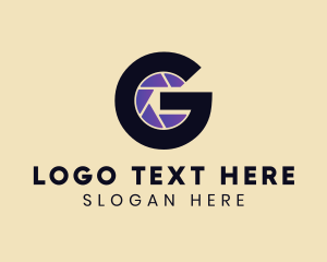 Camera App - Letter G Camera Shutter logo design