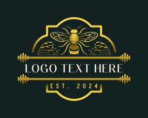 Apiary - Organic Honey Bee logo design