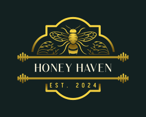 Beekeeping - Organic Honey Bee logo design