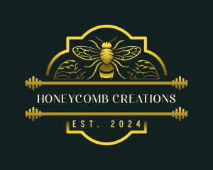 Organic Honey Bee logo design