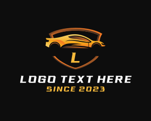 Transportation - Sports Car Vehicle Shield logo design