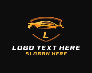 Sports Car Vehicle Shield Logo