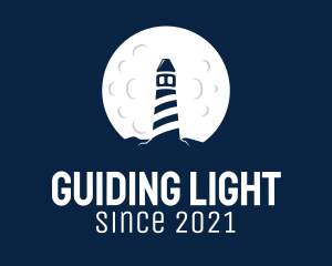 Full Moon Lighthouse   logo design