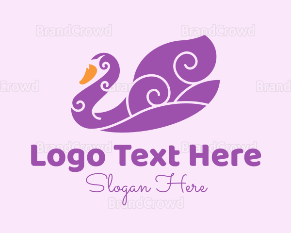 Ornamental Swirly Swan Logo