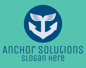 Anchor - Anchor Whale Fin logo design