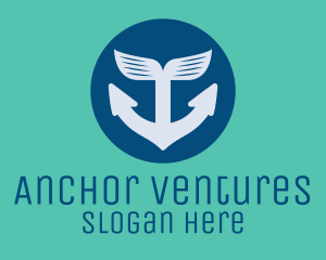 Anchor - Anchor Whale Fin logo design