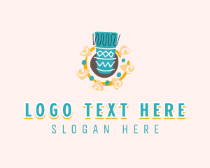 Traditional - African Percussion Drum logo design