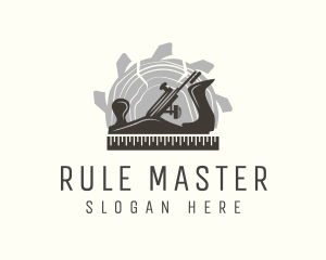 Ruler - Rustic Planer Carpenter logo design