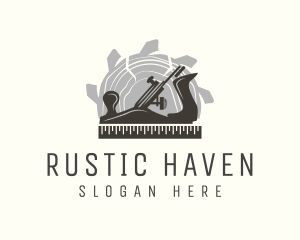 Rustic Planer Carpenter logo design