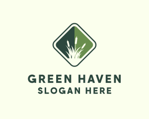 Garden - Grass Garden Lawn logo design