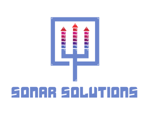 Sonar - Sound Equalizer Trident logo design