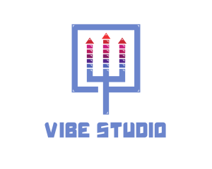 Vibe - Sound Equalizer Trident logo design