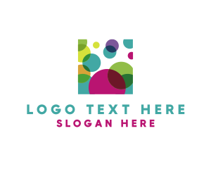 Print - Colorful Bubble Paint logo design