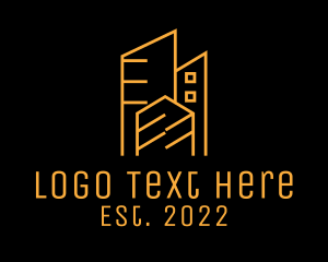 Tower - Golden City Building logo design