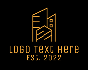 Land Developer - Golden City Building logo design