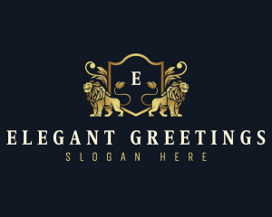 Luxury Lion Crest logo design