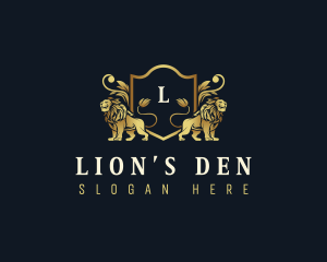 Luxury Lion Crest logo design