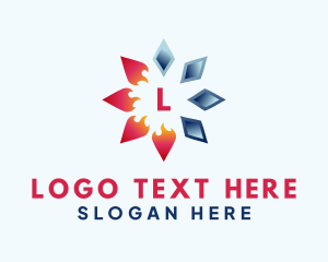 Cold - Hot & Cold Energy Letter logo design