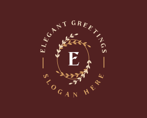 Luxury Leaf Ornament logo design