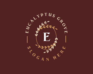 Luxury Leaf Ornament logo design