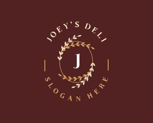 Luxury Leaf Ornament logo design