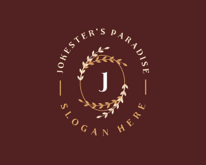 Luxury Leaf Ornament logo design