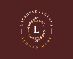 Luxury Leaf Ornament logo design